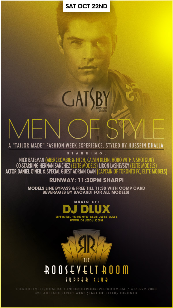 MEN OF STYLE at ROOSEVELT ROOM | FASHION WEEK | OCT 22