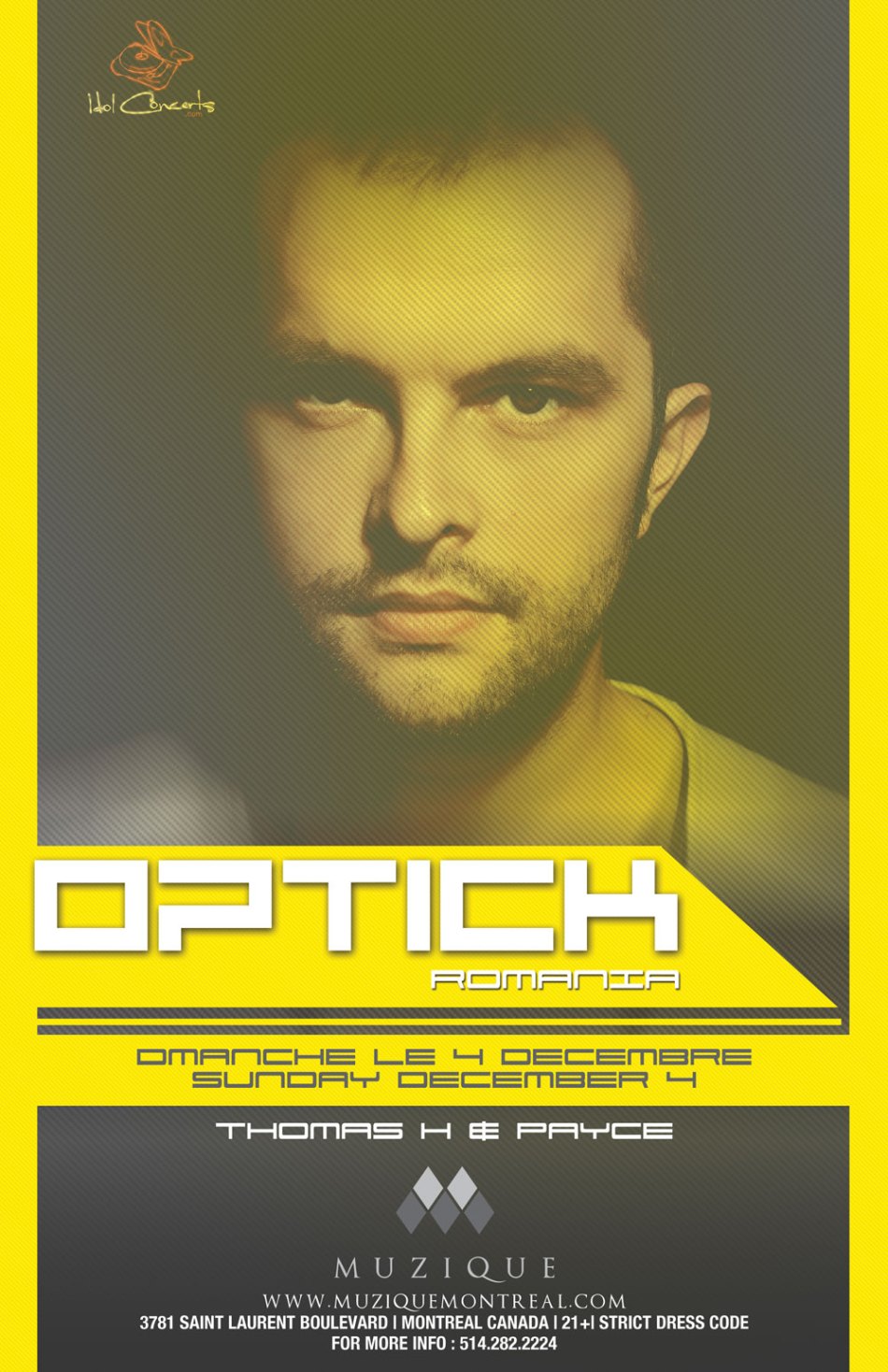 DJ OPTICK at MUZIQUE (Montreal) | DEC 4