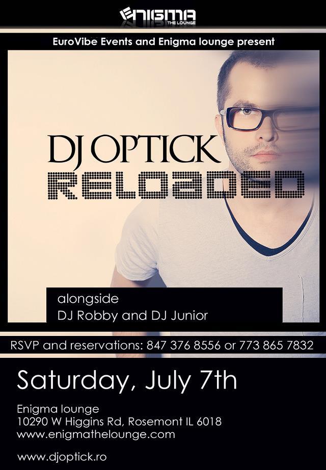 DJ OPTICK at ENIGMA LOUNGE (Chicago) | JUL 7
